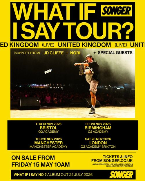 WHAT IF I SAY TOUR? Songer, JD CLIFFE, NORI november 2026 tour poster