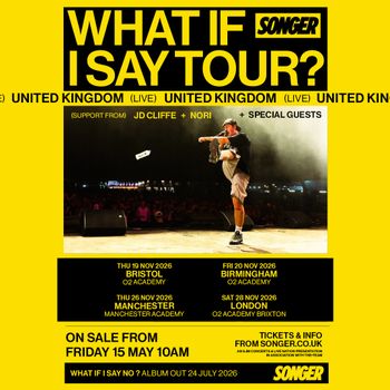 WHAT IF I SAY TOUR? NORI, JD CLIFFE, Songer november 2026 tour poster