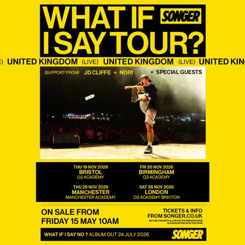 WHAT IF I SAY TOUR? NORI, JD CLIFFE, Songer november 2026 tour poster