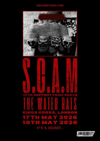 S.C.A.M with support from Grove Grove, Scam may 2026 tour poster
