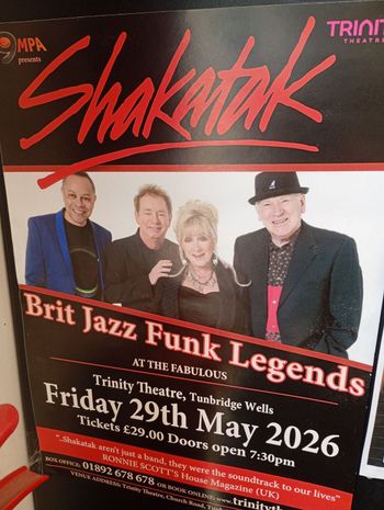 Shakatak - Brit Jazz Funk Legends Shakatak at Trinity Theatre on 29 May 2026 gig poster