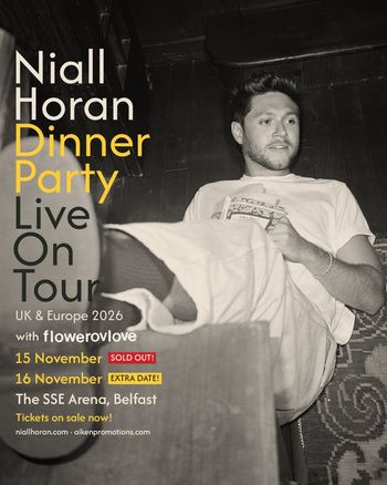 Niall Horan Dinner Party Live On Tour flowerovlove, Niall Horan november 2026 tour poster