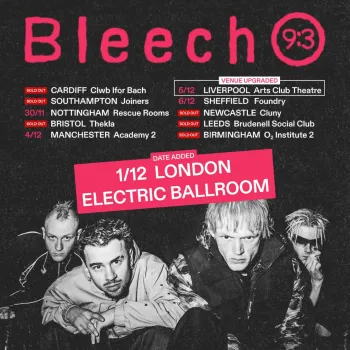 Bleech 9:3 Bleech at Arts Club Theatre on 5 December 2023 gig poster