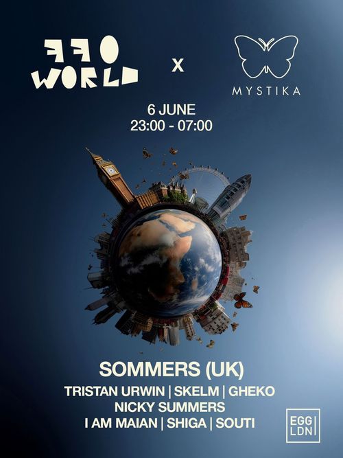 SOMMERS (UK) I AM MAIAN, GHEKO, SOUTI, TRISTAN URWIN, Nicky Summers, SHIGA, SOMMERS, Skelm at EGG LDN on 6 June 2026 gig poster