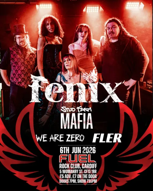 Fenix We Are Zero, Stud Farm Mafia, Fler at Fuel Rock Club on 6 June 2026 gig poster