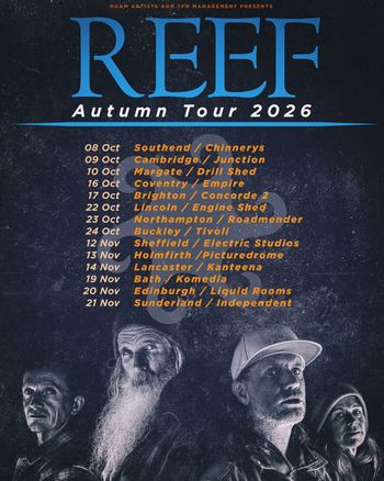 REEF Autumn Tour 2026 REEF at Empire on 16 October 2026 gig poster