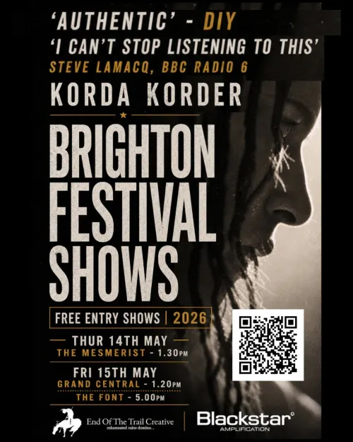 Korda Korder Brighton Festival Shows Korda Korder may 2026 tour poster