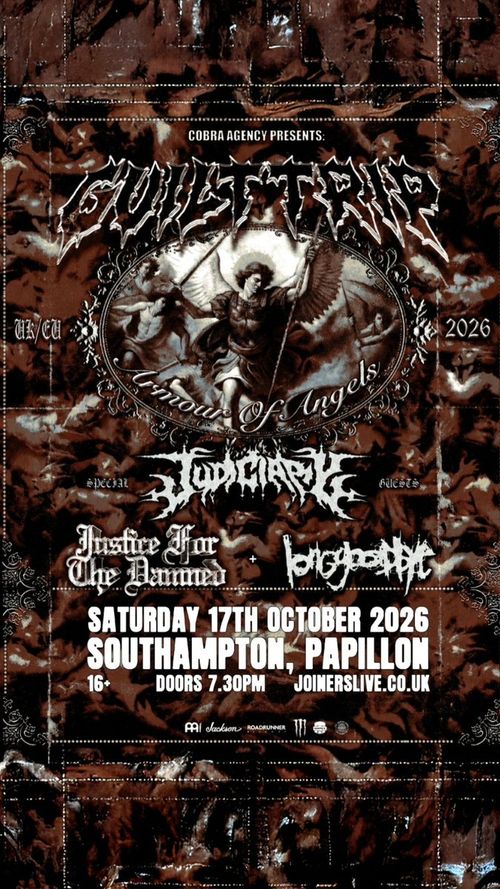 GUILT TRIP - Armour Of Angels Guilt Trip, Justice for the Damned, biggrin, Judiciary at Papillon on 17 October 2026 gig poster