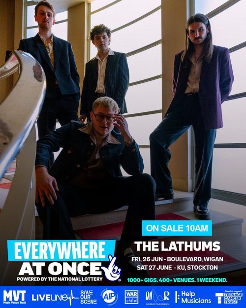 Everywhere At Once - The Lathums The Lathums june 2026 tour poster