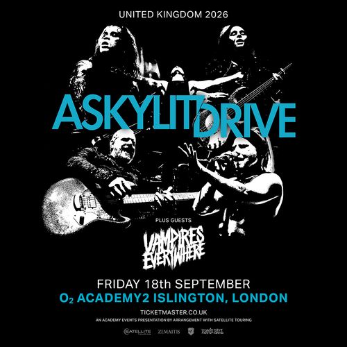 ASKYLITDRIVE Vampires Everywhere! at O2 ACADEMY2 ISLINGTON on 18 September 2026 gig poster