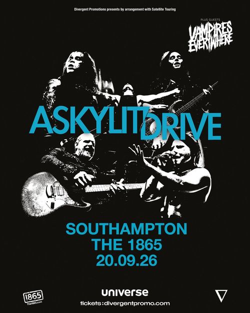 ASKYLIT DRIVE Vampires Everywhere!, ASKYLITDRIVE at THE 1865 on 20 September 2026 gig poster