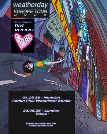 weatherday EUROPE TOUR 2026 Weatherday, SYAG, Flat Venus may 2026 tour poster