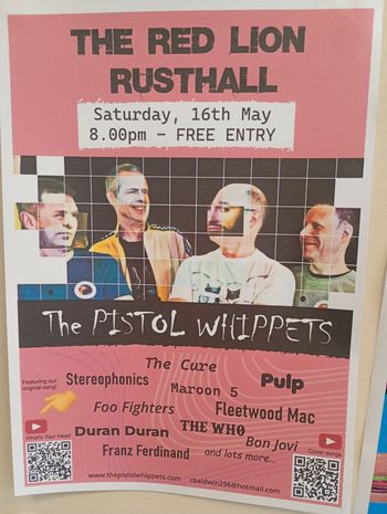 The Pistol Whippets at The Red Lion on 16 May 2026 gig poster