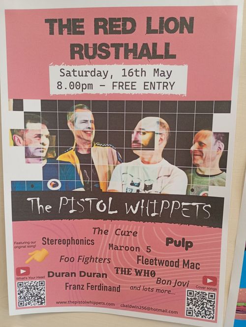 The Pistol Whippets at The Red Lion on 16 May 2026 gig poster