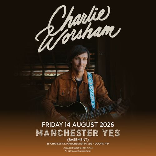 Charlie Worsham at Manchester YES (Basement) on 14 August 2026 gig poster