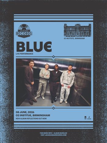 BLUE at O2 Institute on 8 June 2026 gig poster