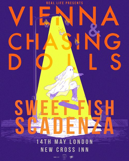 VIENNA & CHASING DOLLS Chasing Dolls, Vienna, Scadenza, Sweet Fish at New Cross Inn on 14 May 2026 gig poster