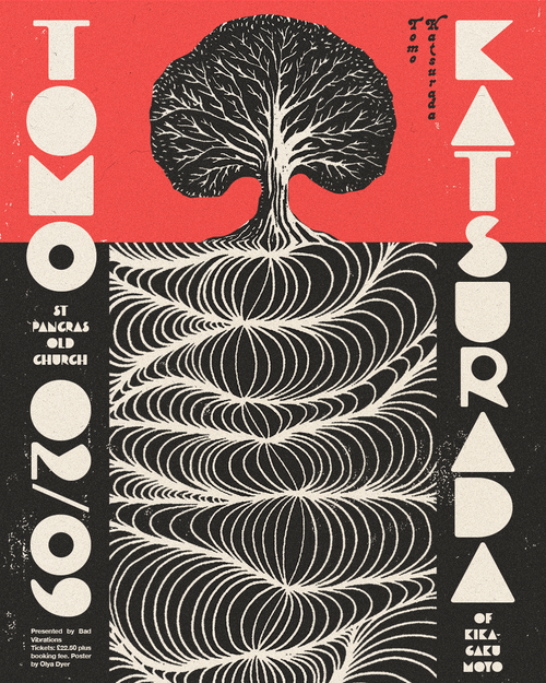 Tomo Katsurada at St Pancras Old Church on 2 September 2026 gig poster