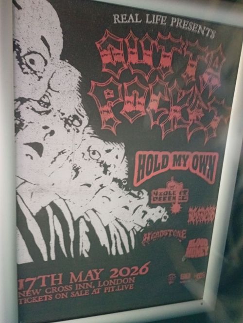 GUTTA POISON - HOLD MY OWN GUTTA POISON, 420E DEFENCE, Hold My Own, BLOOD MONEY, Headstone, Violent DEFENCE, Outta Pocket at NEW CROSS INN on 17 May 2026 gig poster