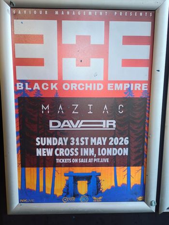 BLACK ORCHID EMPIRE DAVVAR, Maziac, DAVAR at NEW CROSS INN on 31 May 2026 gig poster