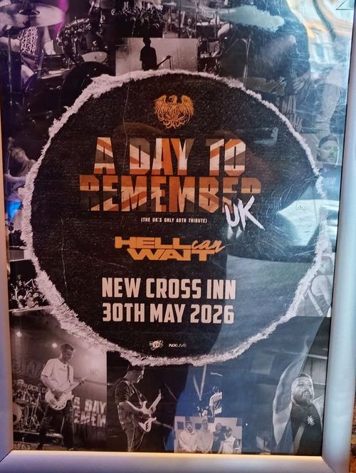 A DAY TO REMEMBER UK Hell Can Wait at NEW CROSS INN on 30 May 2026 gig poster