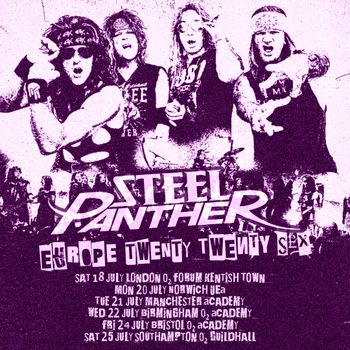 Steel Panther Europe Twenty Twenty Sex Steel Panther at Uea on 20 July 2020 gig poster