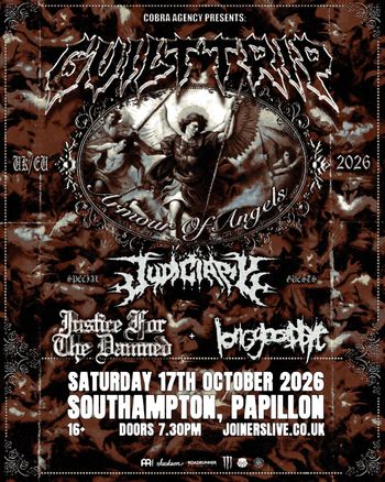 GUILT TRIP - Armour Of Angels Judiciary, Guilt Trip, Justice for the Damned, biggore at Papillon on 17 October 2026 gig poster