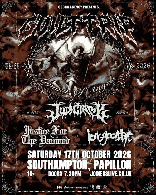 GUILT TRIP - Armour Of Angels Judiciary, Guilt Trip, Justice for the Damned, biggore at Papillon on 17 October 2026 gig poster
