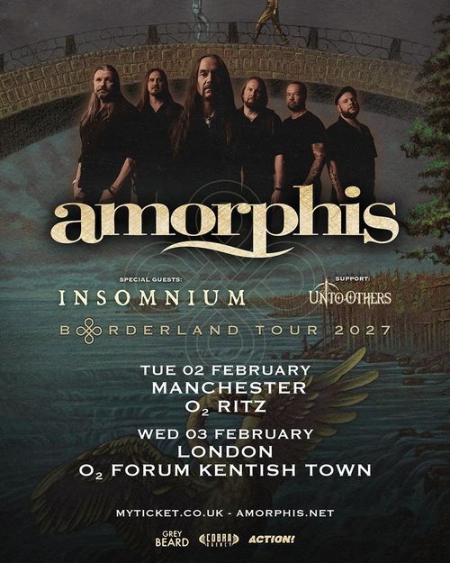 Amorphis - Borderland Tour 2027 Insomnium, Amorphis, Unto Others february 2027 tour poster