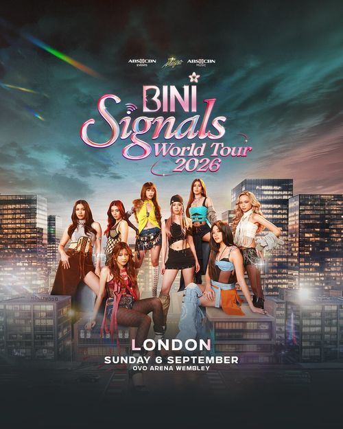 BINi Signals World Tour 2026 BINI at OVO Arena Wembley on 6 September 2026 gig poster