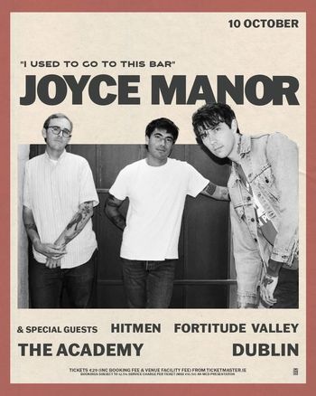 JOYCE MANOR The Hitmen, Fortitude Valley at The Academy on 10 October 2026 gig poster