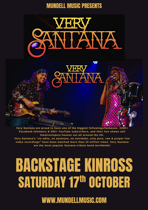 VERY SANTANA at Backstage on 17 October 2026 gig poster