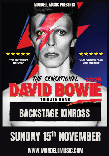 THE SENSATIONAL DAVID BOWIE TRIBUTE BAND at BACKSTAGE on 15 November 2025 gig poster