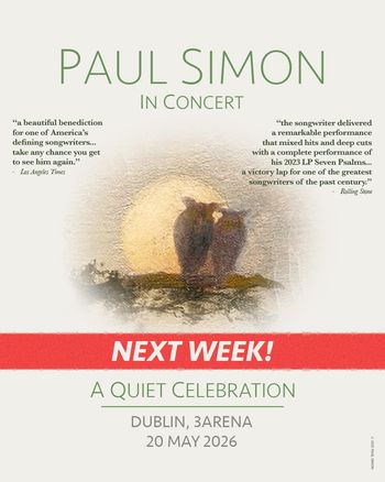 PAUL SIMON In Concert Paul Simon at 3arena on 20 May 2026 gig poster