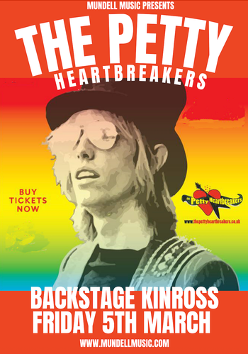 THE PETTY HEARTBREAKERS at Backstage on 5 March 2027 gig poster