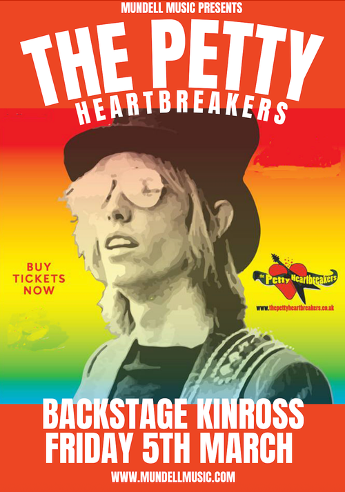 THE PETTY HEARTBREAKERS at Backstage on 5 March 2027 gig poster