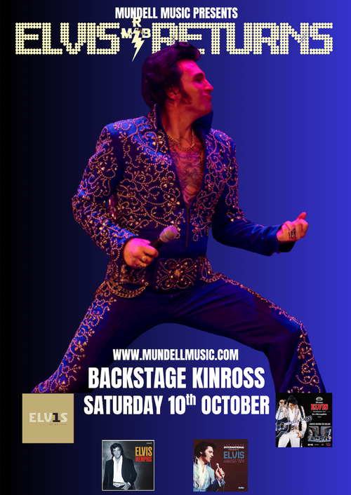 ELVIS RETURNS Elvis at Backstage on 10 October 2026 gig poster