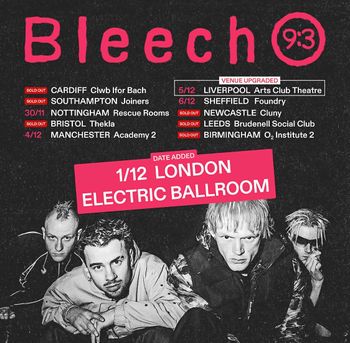 Bleech 9:3 Bleech at Arts Club Theatre on 5 December 2023 gig poster