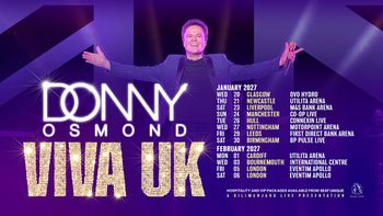 Donny Osmond Viva UK Donny Osmond january 2027 to february 2027 tour poster