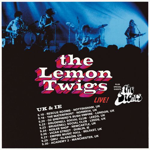 the Lemon Twigs LIVE! The Lemon Twigs, the Stones may 2026 tour poster