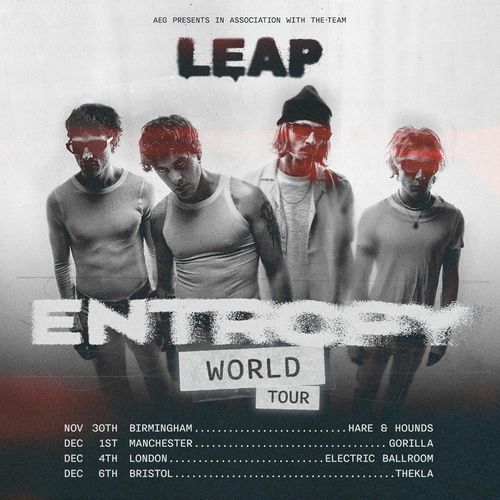 LEAP ENTROPY WORLD TOUR LEAP ENTROPY november 2025 to december 2025 tour poster