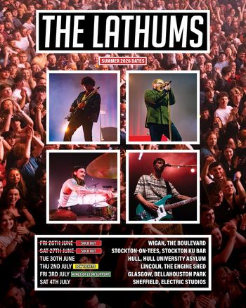 THE LATHUMS at Hull University Asylum on 30 June 2026 gig poster
