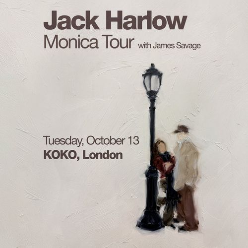 Jack Harlow Monica Tour James Savage, Jack Harlow at KOKO on 13 October 2026 gig poster