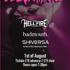 BLACKLIGHT VICE SHIVɆRSA, The Hellfire Club, badmouth gig poster
