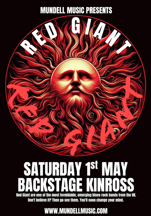 RED GIANT at Backstage on 1 May 2026 gig poster