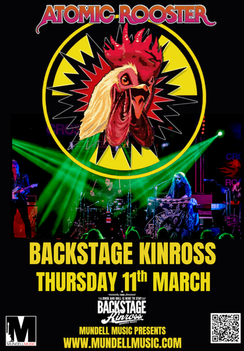 ATOMIC ROOSTER at Backstage on 11 March 2027 gig poster