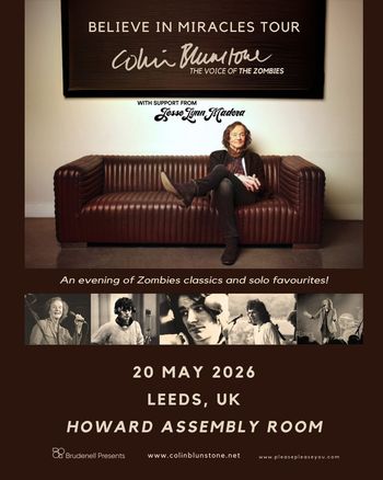 BELIEVE IN MIRACLES TOUR Colin Blunstone, Jesse Lynn Madera at HOWARD ASSEMBLY ROOM on 20 May 2026 gig poster