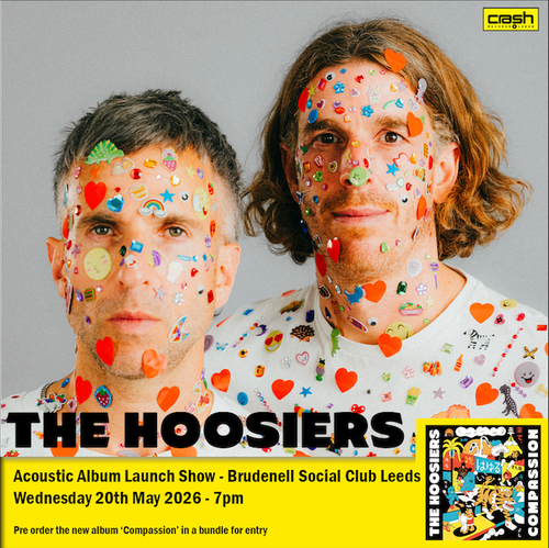 THE HOOSIERS at Brudenell Social Club on 20 May 2026 gig poster