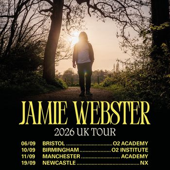 JAMIE WEBSTER 2026 UK TOUR Jamie Webster september 2026 tour poster