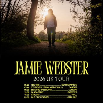 JAMIE WEBSTER 2026 UK TOUR Jamie Webster at Old Fire Station on 23 September 2026 gig poster
